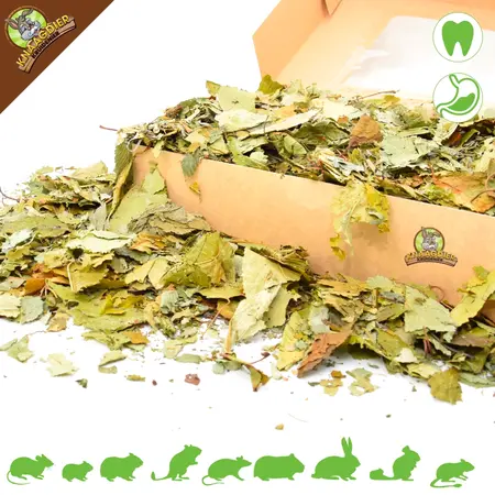 Knaagdier Kruidenier Dried Cherry Leaves Coarse for Rodents & Rabbits!