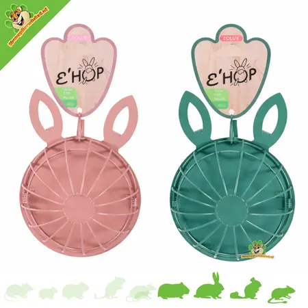 Zolux Ehop Hay Rack Rabbit (rosa o verde): comedero de heno de metal con gancho