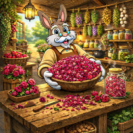 Knaagdier Kruidenier Flores secas de rosas rojas para roedores y conejos