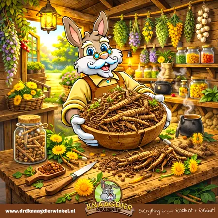 Knaagdier Kruidenier Dandelion root 400 grams – natural nibbling root