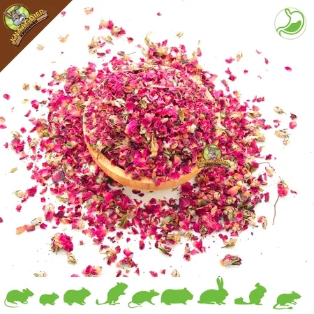 Knaagdier Kruidenier Fleurs de roses rouges séchées pour rongeurs et lapins !
