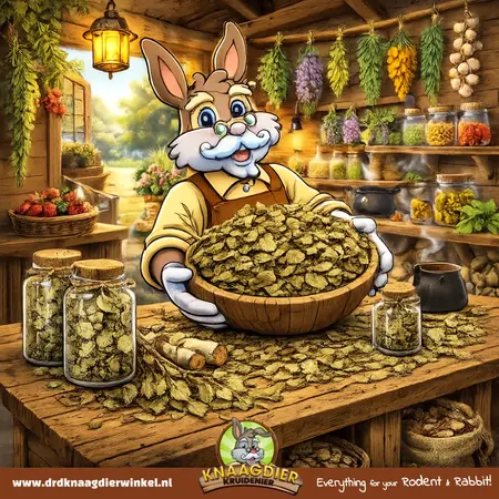 Knaagdier Kruidenier Dried Birch Leaves Coarse for Rodents & Rabbits!