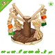 Spielbaum für Kaninchen und Nagetiere mit Hängespielzeug, 15 x 15 x 13 cm