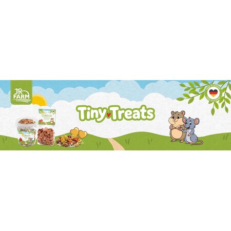 JR Farm Corazones de proteína Hermetia de Tiny Treats para hámsteres, ratones y ratas