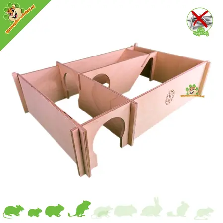 Getzoo Casa multicámara Zany de 44,5 cm para hámster, jerbo y ratón.