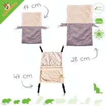 Plush Hanging Bag Beige Grey