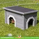 Trixie Grey Outdoor Rabbit House with 2 Entrances and Flat Roof 50 cm