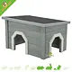 Trixie Grey Outdoor Rabbit House with 2 Entrances and Flat Roof 50 cm