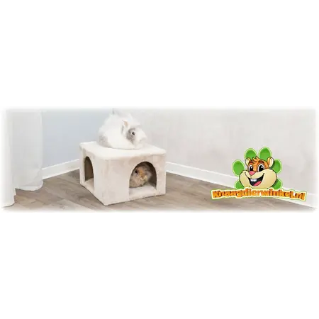 Trixie Cachette relaxante en peluche 36 cm - Maison douce et chaude pour lapin