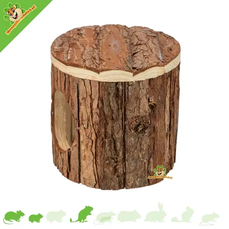 Houten Huis Hol 17 cm voor muizen en (dwerg)hamsters