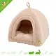 Weiches Iglu Beige 40 cm für Kaninchen, Meerschweinchen und Frettchen