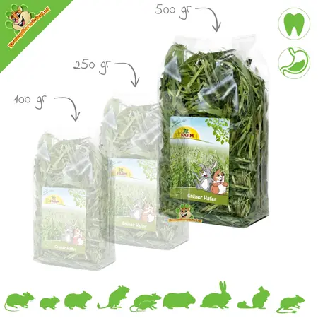 JR Farm Avena verde para roedores y conejos