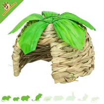 Domek z trawy z liściem 16 cm