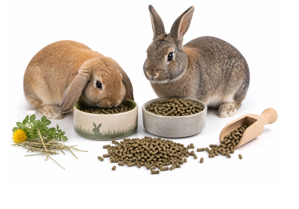 Lapin – guide de sélection des aliments, croquettes et granulés pour lapins
