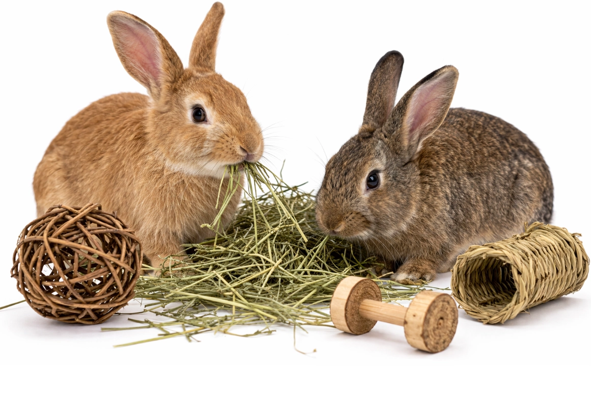 Rabbit – teeth, eating hay and daily check-up