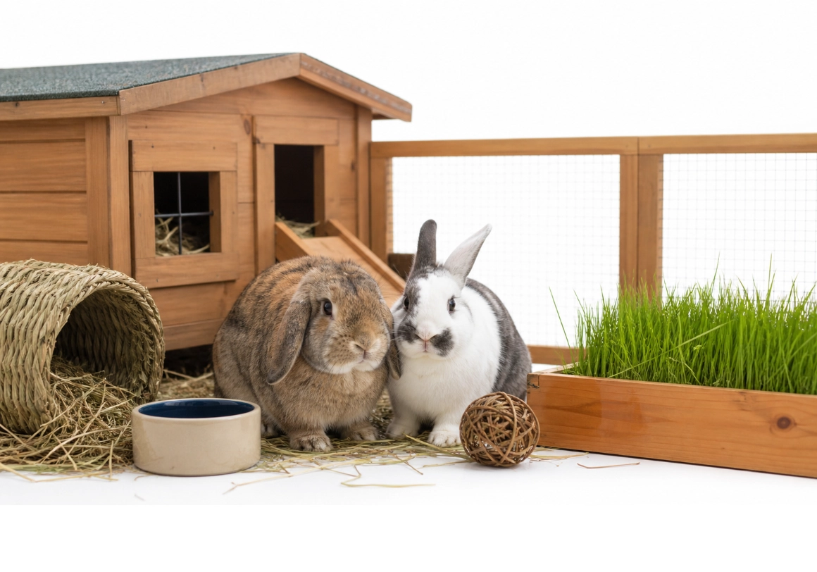 Keeping rabbits outdoors with a safe run, shelter, and shade