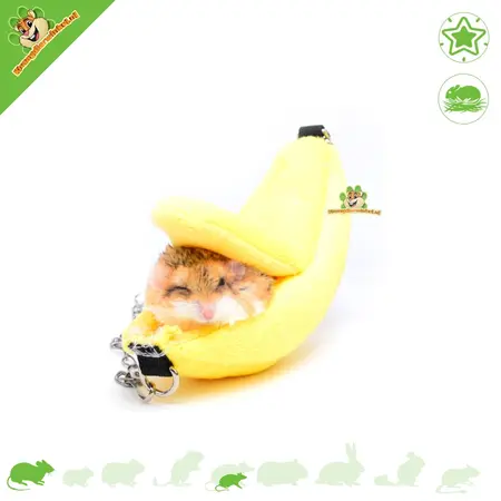 Pluszowy hamak bananowy 20 cm dla myszy i szczurów karłowatych