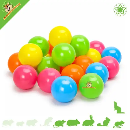 Balles de jeu colorées pour piscine à balles pour rongeurs, lapins et furets