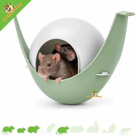 Savic Sputnik XL Grijs/Groen 29 cm hanghuis voor ratten en muizen