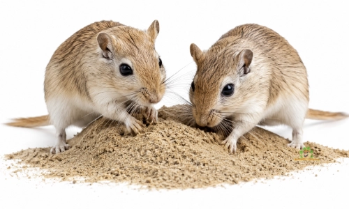 gerbils graven samen in zand