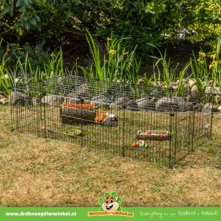 Trixie Guinea Pig Run with Roof 152 x 72 x 38 cm Black