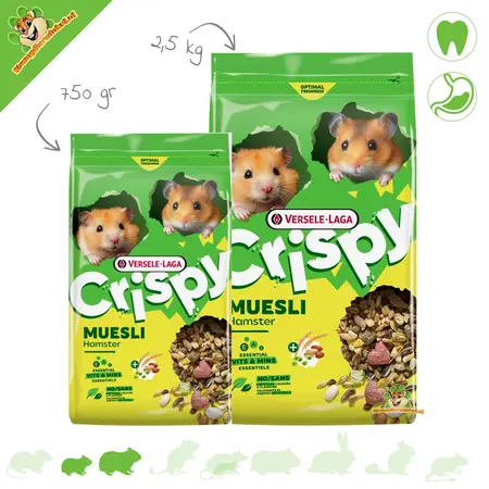 Versele-Laga Crispy Muesli Hamster pour Hamsters Nains et Hamsters Dorés