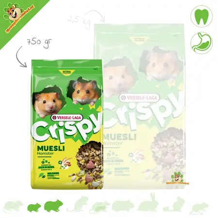 Versele-Laga Crispy Muesli Hamster para Hámster Enano y Hámster Dorado