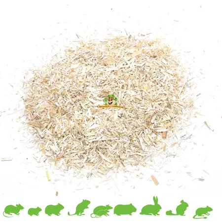 Hempflax Hennep Aubiose Bodembedekking 3 kg / 48 Liter voor Knaagdieren en Konijnen