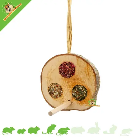 JR Farm Tronco Snack Trío para aves y pequeños roedores 20 cm
