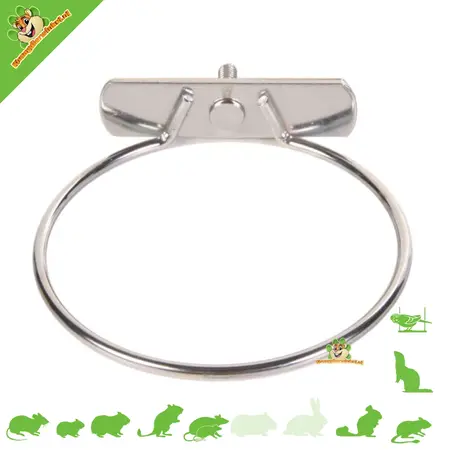 Edelstahl-Futternapf 12 cm mit Halter für kleine Nagetiere