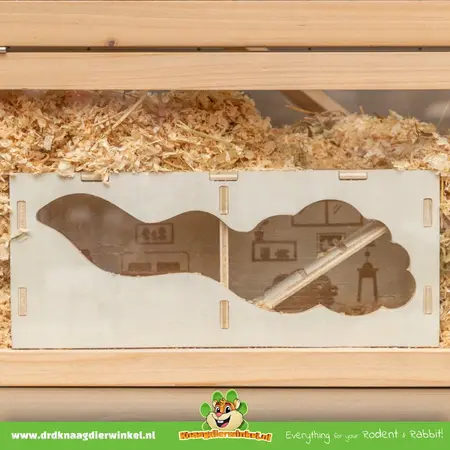 Watchbox Huis Plat Dak 30 cm – Ondergronds Kijkhuis