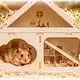 Watchbox Haus mit Spitzdach 30 cm – Beobachtungshaus aus Holz für kleine Nager