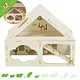 Watchbox House with Pitched Roof 30 cm – Wooden Observation House for Small Rodents