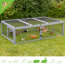 Rabbit run with Natura roof 174 cm