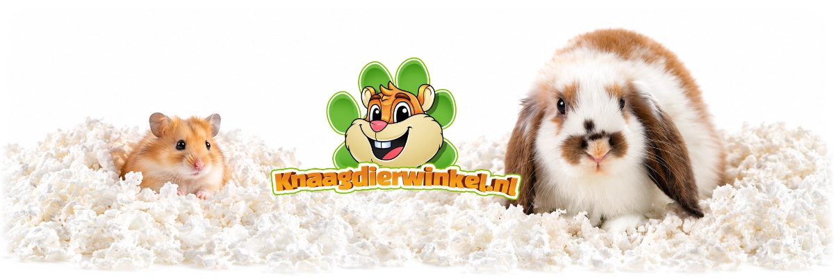 Chipsi Carefresh Pure White met een hamster en een konijn
