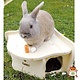 Elmato Domek narożny Malaga Blank 32 cm dla gryzoni i królików!
