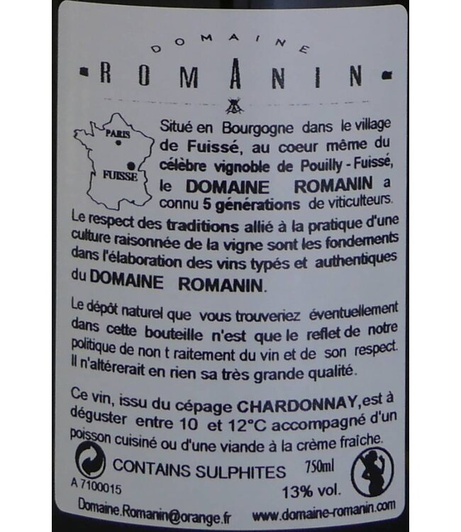 DomaineRomanin - Pouilly-Fuissé "Terroir de Fuissé"