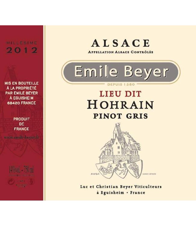 Domaine Emile Beyer - Pinot Gris "Lieu-dit Hohrain"