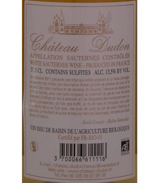 Château Dudon - Sauternes