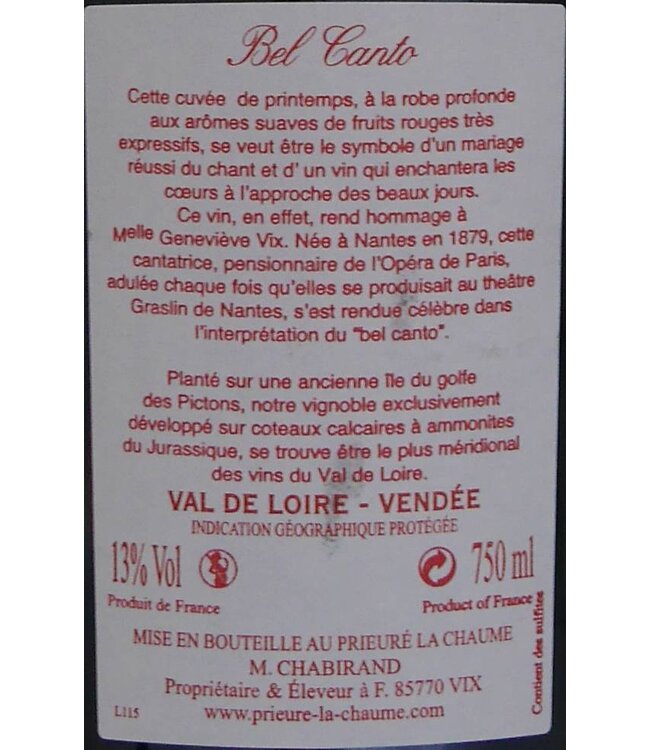 Prieure La Chaume - Bel Canto