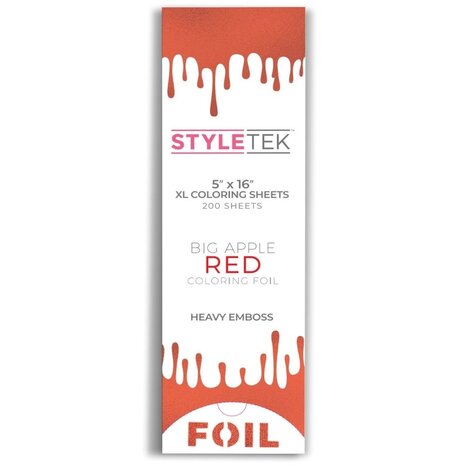 Styletek XL Aluminium Folie - Big Apple Red - 200 stuks Styletek XL Aluminium Folie - Big Apple Red - 200 stuks
