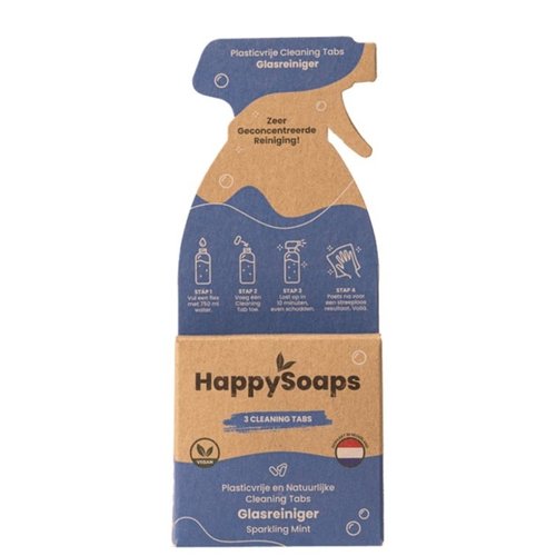 HappySoaps Cleaning Tabs Sparkling Mint Glasreiniger - 24g
