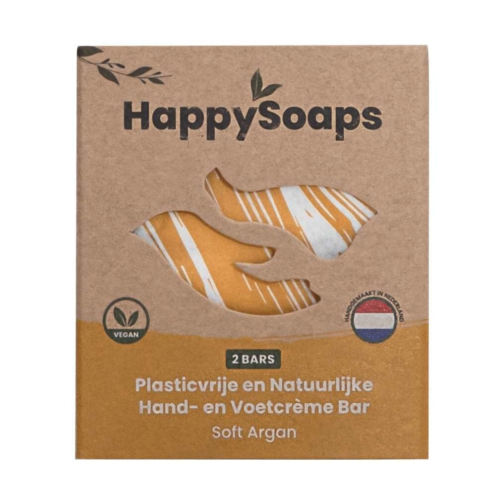 HappySoaps Soft Argan Hand- en Voetcrème Bar - 40gr