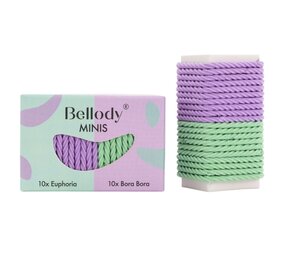 Bellody Haargummie Mini - Paars en Groen Bellody Haargummie Mini - Paars en Groen