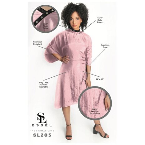 Essel The Crinkle Kapmantel Roze
