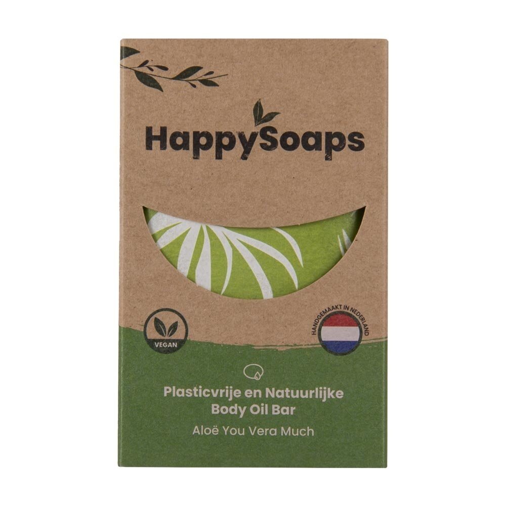 HappySoaps Body Oil Bar Aloe Vera You Much - 70g