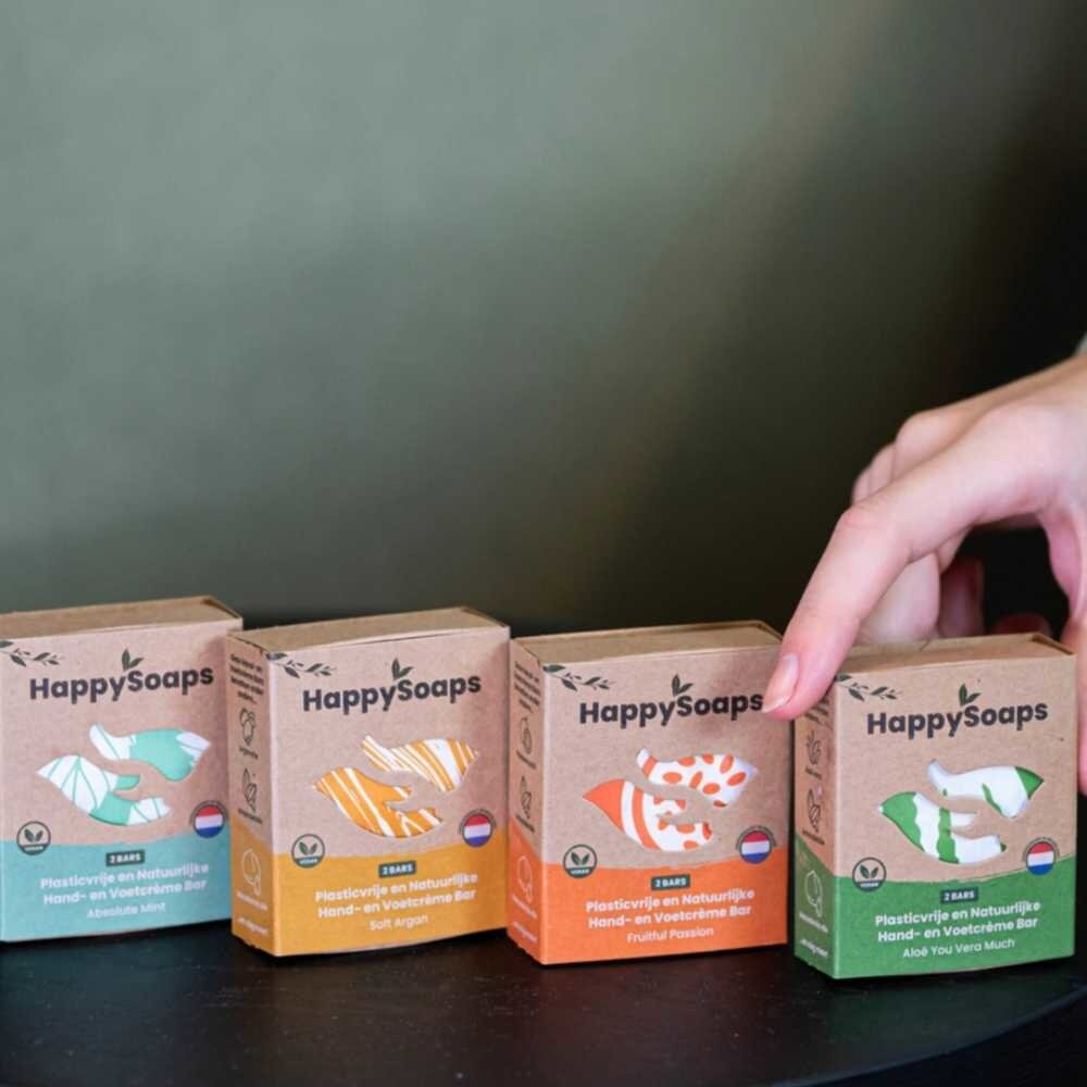 HappySoaps Aloe You Vera Much Hand- en Voetcrème Bar - 40gr