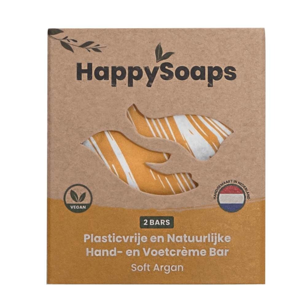 HappySoaps Soft Argan Hand- en Voetcrème Bar - 40gr