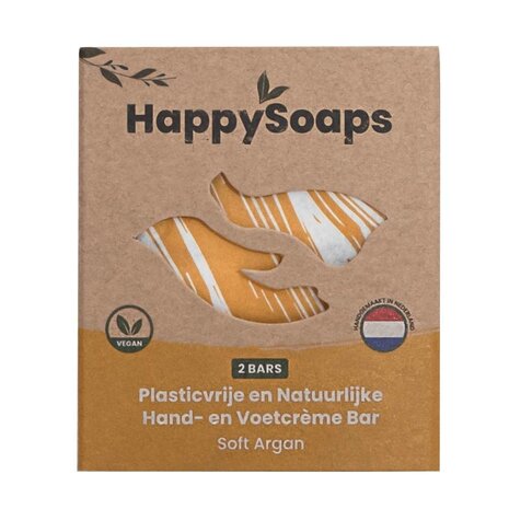 HappySoaps Soft Argan Hand- en Voetcrème Bar - 40gr