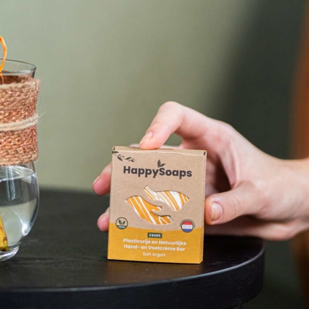 HappySoaps Soft Argan Hand- en Voetcrème Bar - 40gr